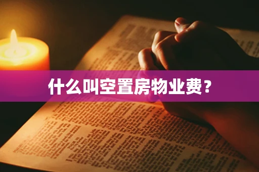 什么叫空置房物业费？