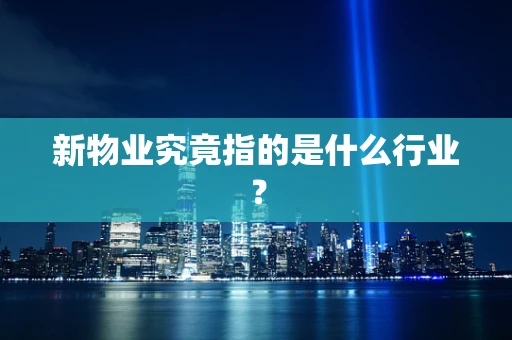 新物业究竟指的是什么行业？