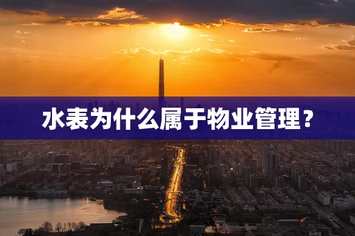 水表为什么属于物业管理？