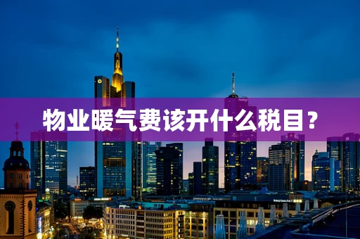 物业暖气费该开什么税目？