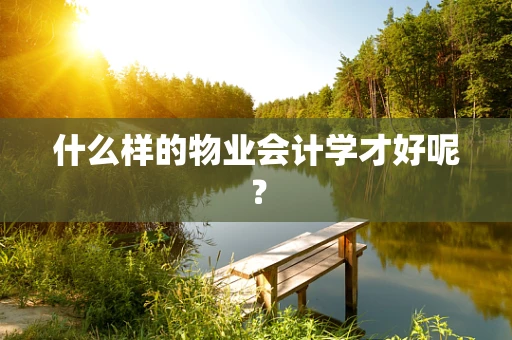 什么样的物业会计学才好呢？