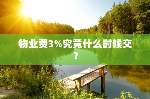物业费3%究竟什么时候交？