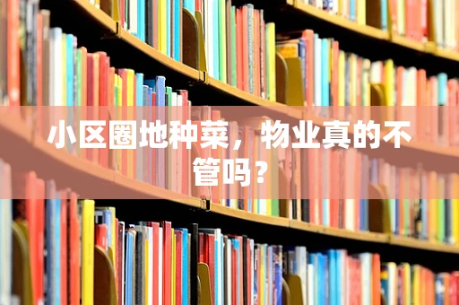 小区圈地种菜，物业真的不管吗？