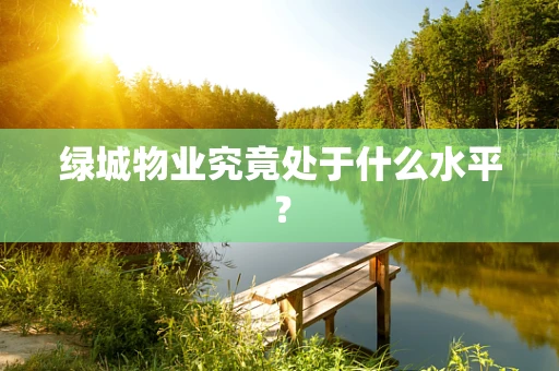 绿城物业究竟处于什么水平？
