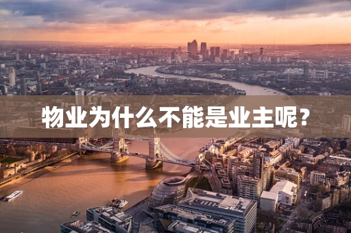 物业为什么不能是业主呢？