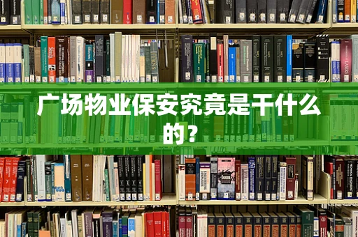 广场物业保安究竟是干什么的？