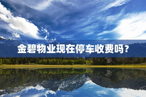 金碧物业现在停车收费吗？