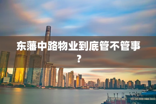 东藩中路物业到底管不管事？