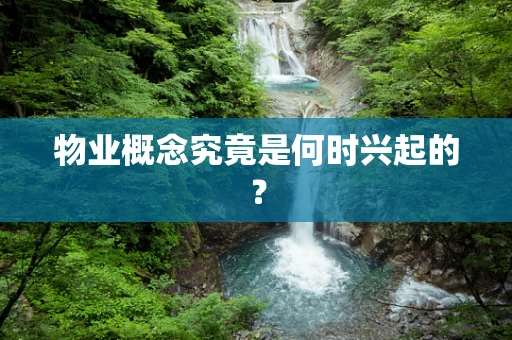 物业概念究竟是何时兴起的？